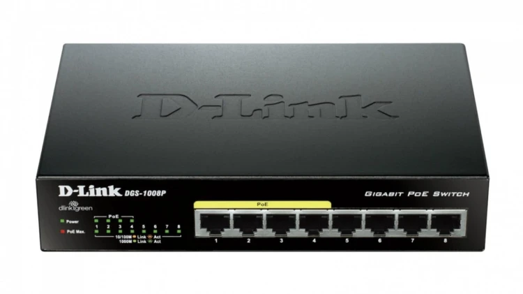 D-Link Switch 8-port  10/100/1000Gigabit Metal Housing Desktop