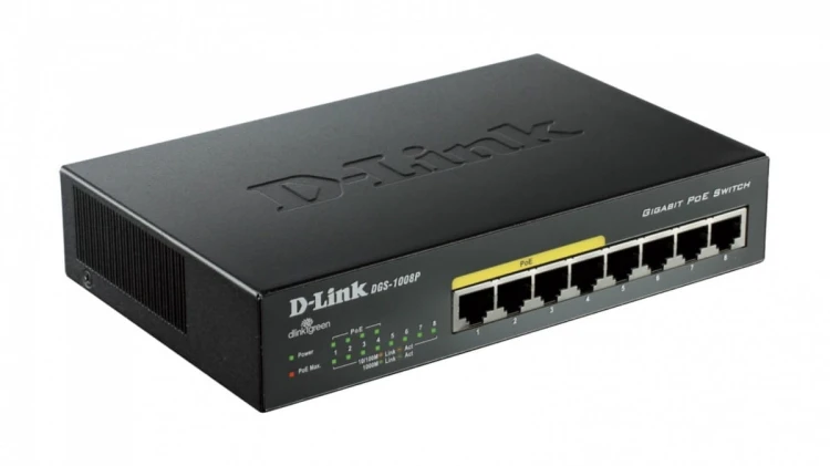 D-Link Switch 8-port  10/100/1000Gigabit Metal Housing Desktop