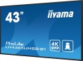 IIYAMA Monitor 43 cale LH4365UHSB-B1 24/7, IPS, ANDROID 11, 4K, 800cd, iiSignage2, SDM, 2x HDMI, DP, 2x USB,2x 10W, RJ45, WiFi, 4/32GB, PION/POZIOM, 4