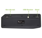 Techly Klawiatura bezprzewodowa BT/RF 2.4GHz touchpad LED