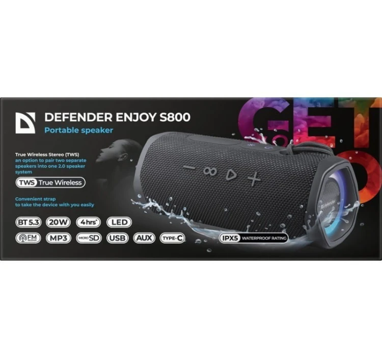 Defender Głośnik Bluetooth ENJOY S800 20W Czarny