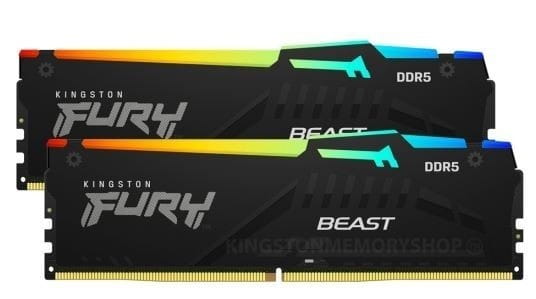 Kingston Pamięć DDR5 Fury Beast Black RGB  16GB(2* 8GB)/6000  CL36 EXPO