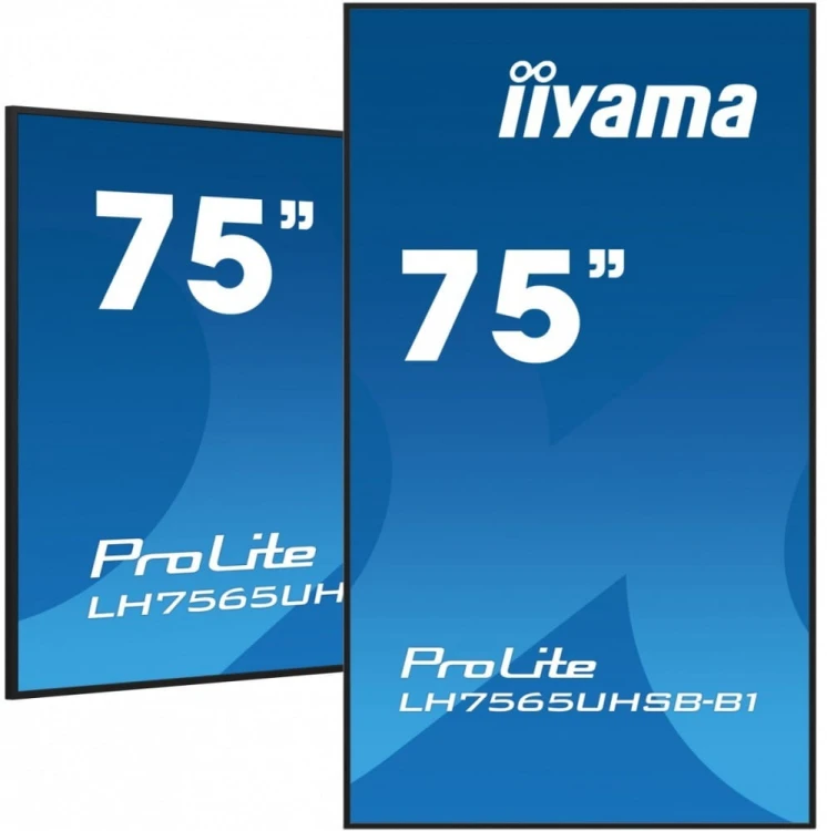 IIYAMA Monitor 75 cali LH7565UHSB-B1, 24/7, IPS, ANDROID 11, 4K, 800cd, iiSignage2, SDM, 2x HDMI, DP, 2x USB,2x 10W, RJ45, WiFi, 4/32GB, PION/POZIOM,