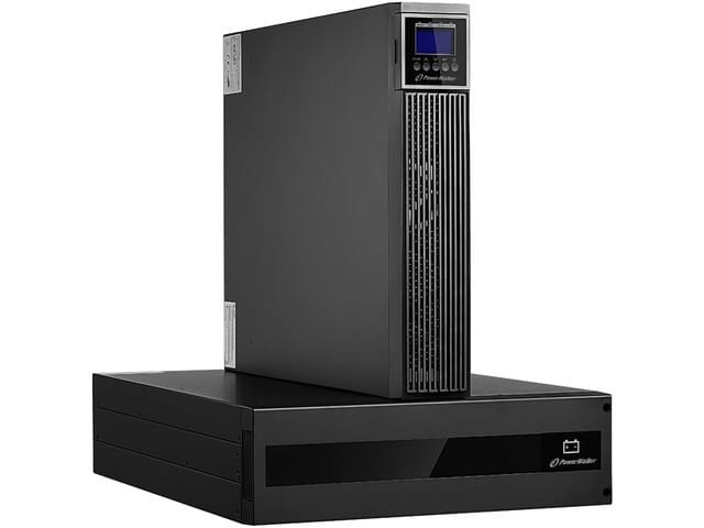 PowerWalker Zasilacz awaryjny On-Line 6kVA RTG PF1, 2x IEC Out + Terminal, USB/RS-232, LCD, Rack 19 cali + baterie