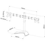 ART Uchyt L-21N do 2 monitorów LED/LCD 13-27 cali