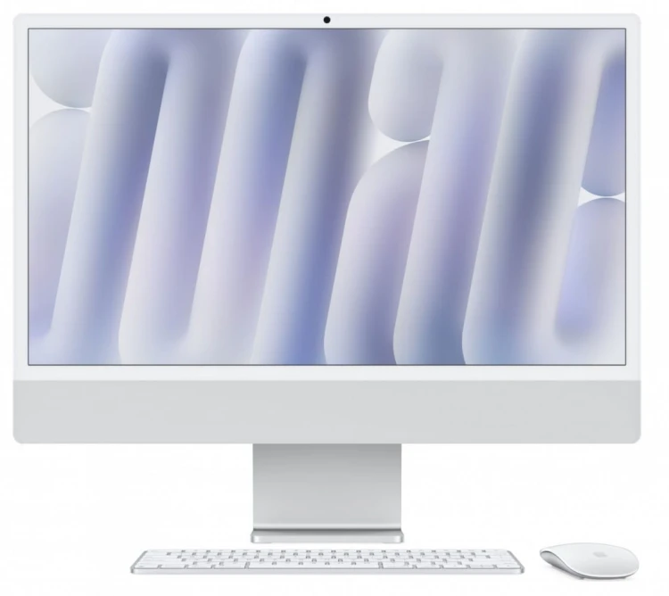 Apple iMac 24 cale: M4 10/10, 16GB, 256GB SSD - Srebrny Nano