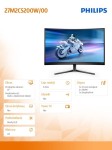 Philips Monitor 27M2C5200W 27 cali Zakrzywiony VA 280Hz HDMIx2 DP HAS