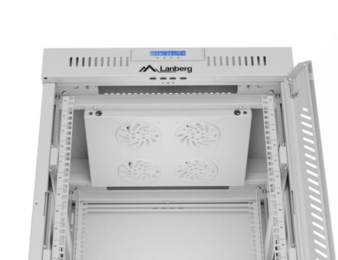 Lanberg Szafa stojąca rack 19 cali 15U 600X600 szara LCD flack pack
