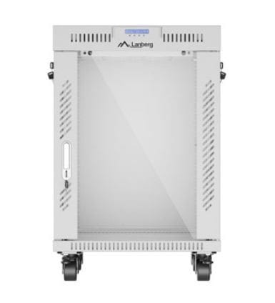 Lanberg Szafa stojąca rack 19 cali 15U 600X600 szara LCD flack pack