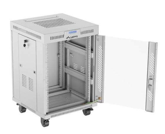 Lanberg Szafa stojąca rack 19 cali 15U 600X600 szara LCD flack pack