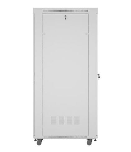 Lanberg Szafa stojąca rack 19'' 42U 800x1000 szara drzwi szkalne flat pack