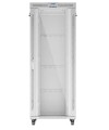Lanberg Szafa stojąca rack 19 cali 42U 800x1000 szara drzwi szkalne flat pack