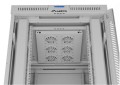 Lanberg Szafa stojąca rack 19 cali 42U 800x1000 szara drzwi szkalne flat pack