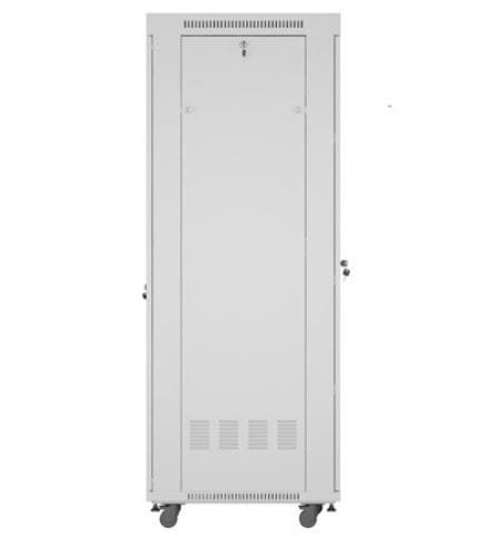 Lanberg Szafa stojąca rack 19'' 42U 600x800 szara drzwi szklane flack pack