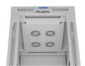 Lanberg Szafa stojąca rack 19 cali 42U 600x800 szara drzwi szklane flack pack