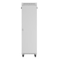 Lanberg Szafa stojąca rack 19 cali 42U 600x800 szara drzwi szklane flack pack