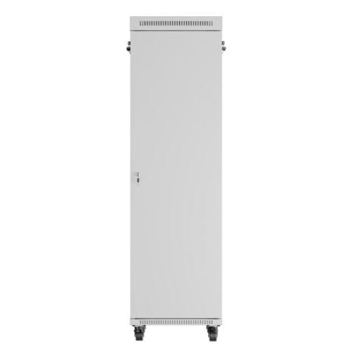 Lanberg Szafa stojąca rack 19'' 42U 600x800 szara drzwi szklane flack pack