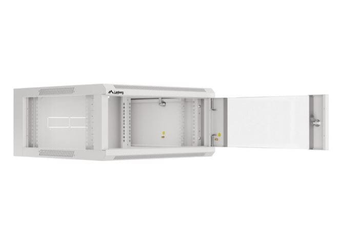 Lanberg Szafa instalacyjna rack wisząca 19 cali 4U 600 szara drzwi szkalne (złożona)