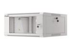 Lanberg Szafa instalacyjna rack wisząca 19 cali 4U 600 szara drzwi szkalne (złożona)