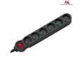 Maclean Listwa zasilająca MCE188 6 gniazd 2300W 5m czarna