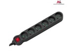 Maclean Listwa zasilająca 6g 5m MCE188 2300W czarna