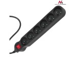 Maclean Listwa zasilająca 6g 5m MCE188 2300W czarna