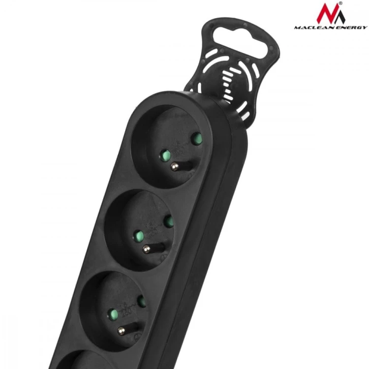Maclean Listwa zasilająca 6g 5m MCE188 2300W czarna