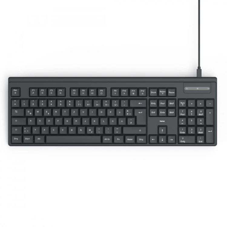 Hama Klawiatura CK-100 przewodowa Czarna