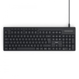 Hama Klawiatura CK-200 przewodowa Czarna