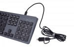 Hama Klawiatura CK-400 przewodowa Czarno-szara