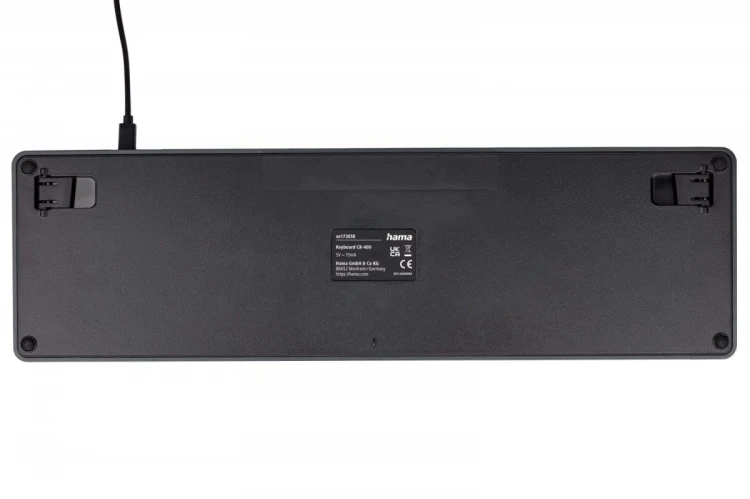 Hama Klawiatura CK-400 przewodowa Czarno-szara