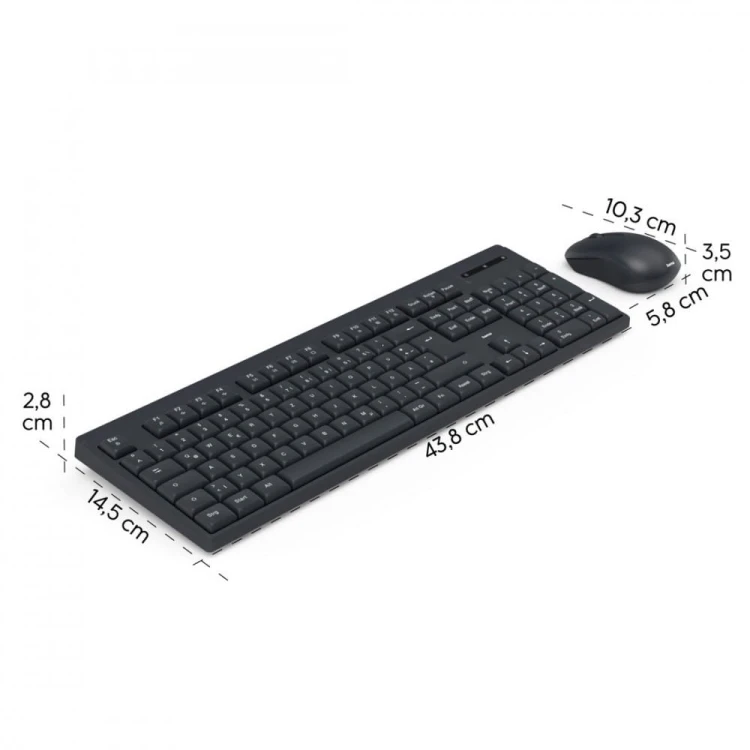 Hama Zestaw klawiatura i mysz WKM-100 Czarny
