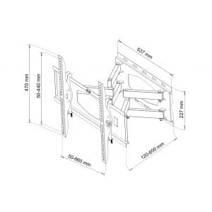 ART Uchwyt LCD AR-65 32-80'' 60kg                                            LCD/LED regulacja pion/poziom