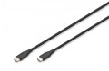 Digitus Kabel połączeniowy silikonowy USB-C - USB-C, USB 2.0 60W, 0,5m Czarny