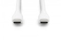 Digitus Kabel połączeniowy silikonowy USB-C - USB-C, USB 2.0 60W, 1m Biały