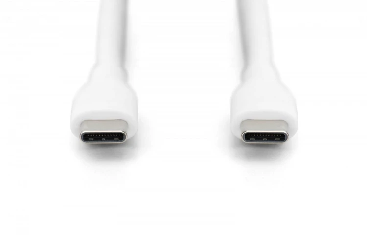 Digitus Kabel zasilający silikonowy USB-C - USB-C, USB 2.0 60W, 1m Biały