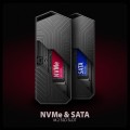 AXAGON EEM2-GAM Obudowa zewnętrzna aluminiowa USB-C 3.2 Gen 2 M.2 NVMe/SATA SSD Gaming