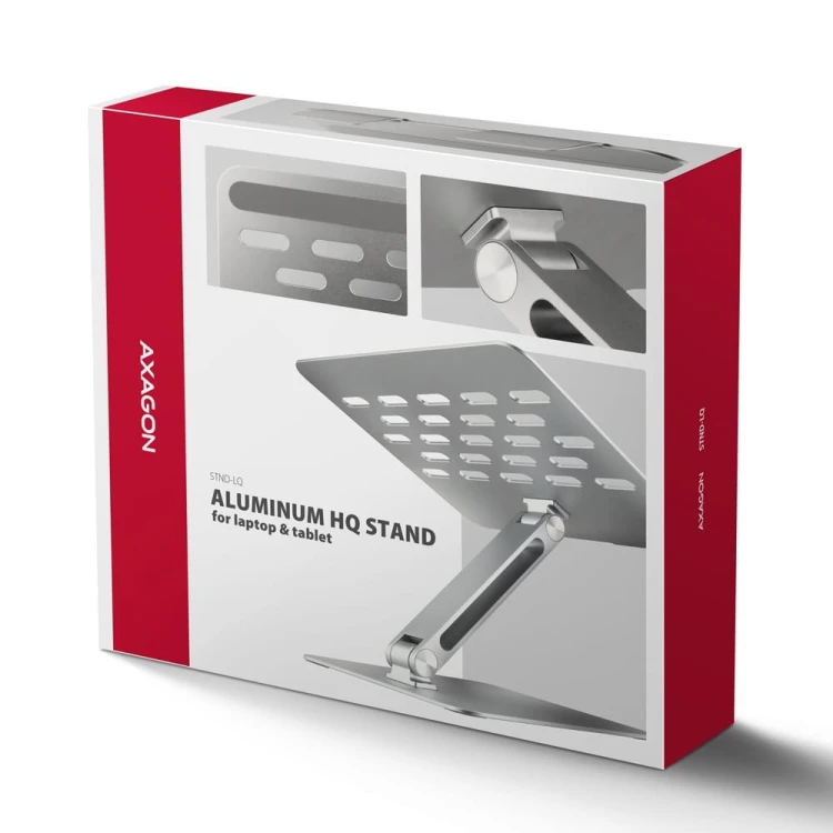 AXAGON STND-LQ Podstawa do laptopów aluminiowa 10-16" cali, regulowane kąty nachylenia