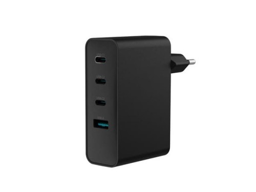 Natec Ładowarka sieciowa Ribera GAN 3xUSB-C + 1x USB-A 100W czarna