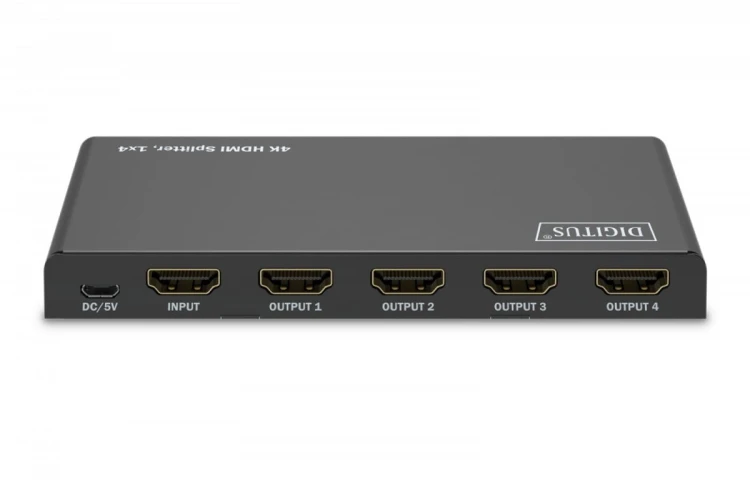 Digitus Rozdzielacz/Splitter HDMI 1x4, 4K/60Hz UHD z HDR, 18 Gbps, HDCP 2.2, EDID