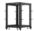 Lanberg Stojak Open rack 19 cali 15U 600x600-1100 regulowany czarny