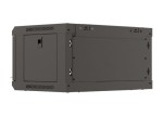 Lanberg Szafa instalacyjna rack wisząca 19" 4U 540x350 czarna drzwi   przeszklone ( flat pack)