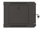 Lanberg Szafa instalacyjna rack wisząca 19" 4U 540x350 czarna drzwi   przeszklone ( flat pack)