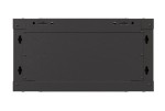 Lanberg Szafa instalacyjna rack wisząca 19" 4U 540x350 czarna drzwi   przeszklone ( flat pack)