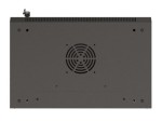 Lanberg Szafa instalacyjna rack wisząca 19" 6U 540x350 czarna drzwi  przeszklone ( flat pack)
