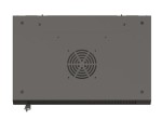 Lanberg Szafa instalacyjna rack wisząca 19" 6U 540x350 czarna drzwi  przeszklone ( flat pack)