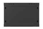 Lanberg Szafa instalacyjna rack wisząca 19" 6U 540x350 czarna drzwi  przeszklone ( flat pack)