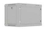 Lanberg Szafa instalacyjna rack wisząca 19" 6U 540x350 szara drzwi przeszklone ( flat pack)