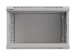 Lanberg Szafa instalacyjna rack wisząca 19" 6U 540x350 szara drzwi przeszklone ( flat pack)