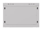 Lanberg Szafa instalacyjna rack wisząca 19" 6U 540x350 szara drzwi przeszklone ( flat pack)